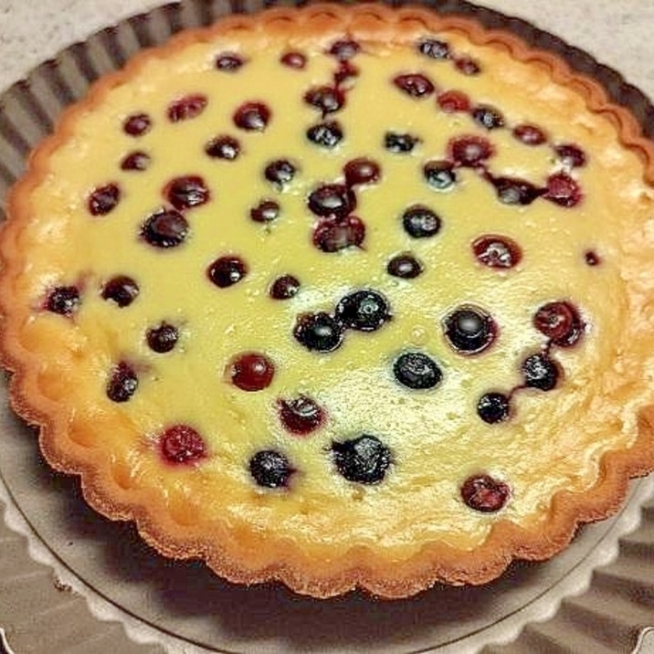 作業5分! ラム酒香るブルーベリーチーズケーキ